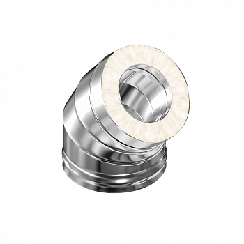 Сэндвич отвод 135* 1.0мм/0.5мм d115/200 430/430 с керамоволокном