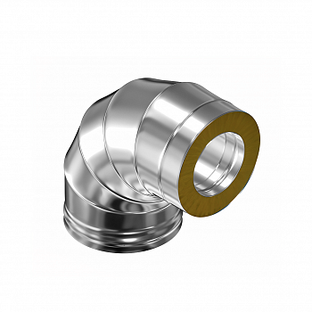 Сэндвич отвод 90* 1.0мм/0.5мм 430/430 D100/180