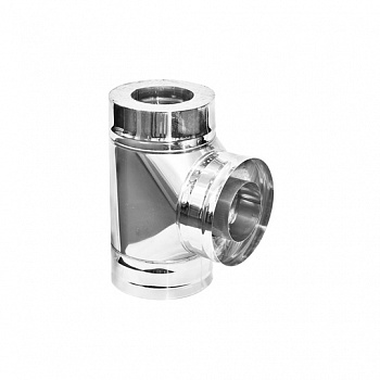 Сэндвич тройник 90* 1.0мм/0.5мм 430/430 D100/180